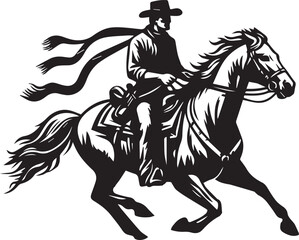 Horse riding, A man ride horse cute beautiful horse black vector