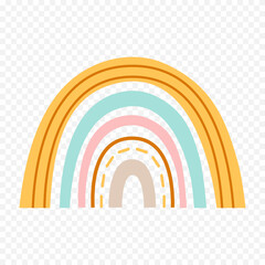 Obraz premium Hand drawn rainbow element. Boho rainbow hand drawn illustration