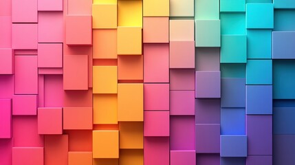 Obraz premium Abstract colorful cube pattern background.