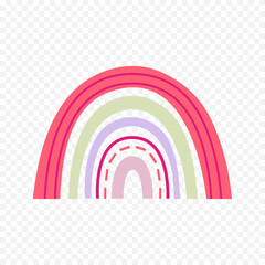 Fototapeta premium Hand drawn rainbow element. Boho rainbow hand drawn illustration