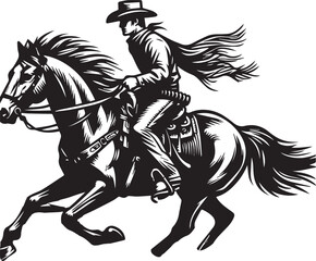 Horse riding, A man ride horse cute beautiful horse black vector