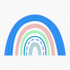 Fototapeta premium Hand drawn rainbow element. Boho rainbow hand drawn illustration