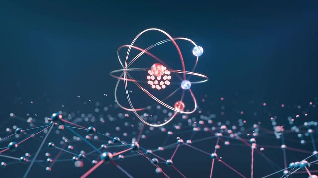 Abstract system of quantum computing, the future supercomputer technology, 3d rendering
