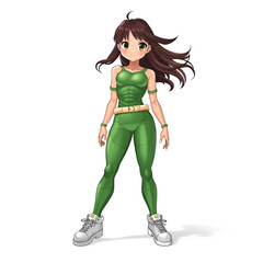 girl with headphones