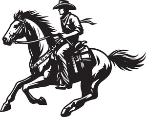 Horse riding, A man ride horse cute beautiful horse black vector