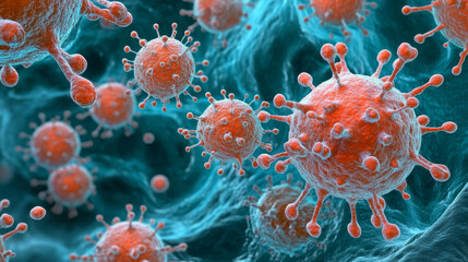 The red blood cells. 3D render of blood defeat the virus. Red blood cells are fighting the bacteria. Protection of cages of an organism.