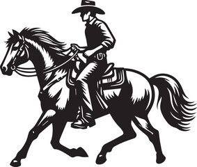 Horse riding, A man ride horse cute beautiful horse black vector