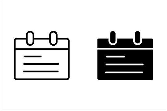 calendar schedule date icon sign vector on white background