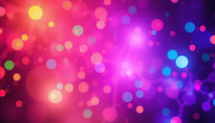 Abstract Color Spectrum of curves, lines and angles, diagonal stripes and concentric circles with bokeh effect