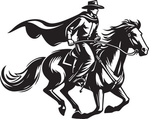 Horse riding, A man ride horse cute beautiful horse black vector