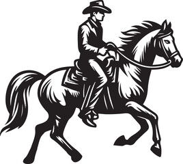 Horse riding, A man ride horse cute beautiful horse black vector