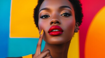 Bold Beauty: Vibrant Portrait of a Woman
