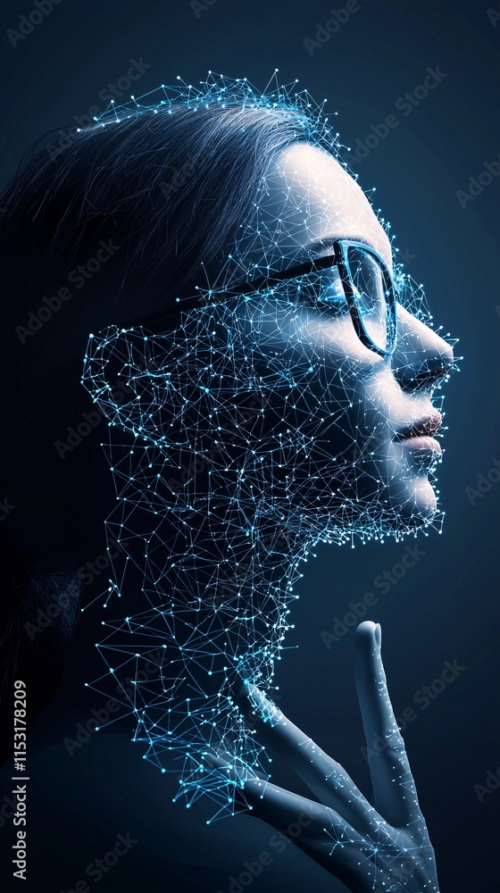 Poster an advanced ai system automating diagnostic analysis in a digital healthcare framework, layered with