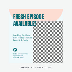 Obraz premium Eye-Catching Podcast Instagram Post Templatestock