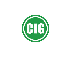 CIG Logo design vector template. CIG