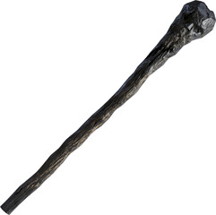 Obraz premium Worn walking stick with intricate designs