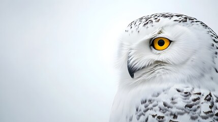 Obraz premium Majestic Snowy Owl Close Up Profile View