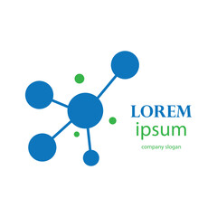 molecule atom logo design