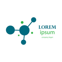 molecule atom logo design