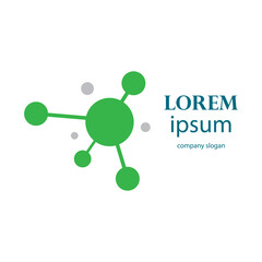 molecule atom logo design