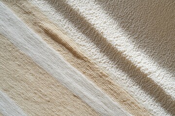 Beige Fabric with Soft Diagonal Stripe for Textiles and Design Projects