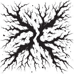 Cracks shape element silhouette vector illustration isolated on a white background