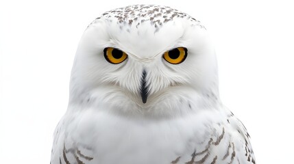 Obraz premium Majestic Snowy Owl Portrait Close Up View
