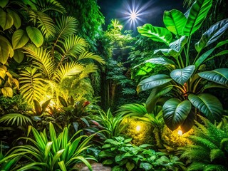 Low Light Eco-Friendly Green Energy: Sustainable Night Scene