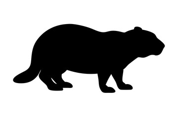 Beaver silhouette of Capybara