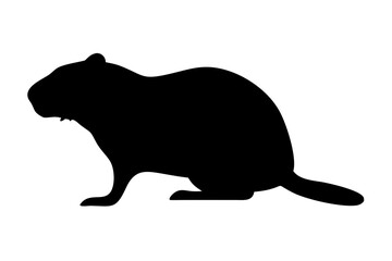 Beaver silhouette of Capybara