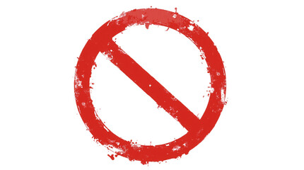 Prohibited Sign Isolated on a Transparent Background (PNG)