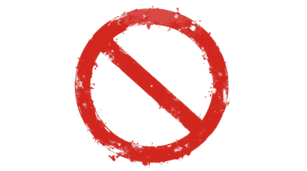 Prohibited Sign Isolated on a Transparent Background (PNG)