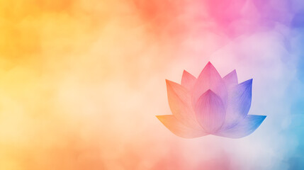 A vibrant and symbolic Buddhist lotus flower, representing spiritual purity, enlightenment, and growth, with bright colors and intricate details, evoking a sense of peace and serenity, commonly associ