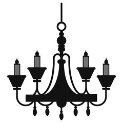 Chandelier light silhouette