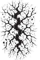 Fototapeta premium Cracks shape element silhouette vector illustration isolated on a white background