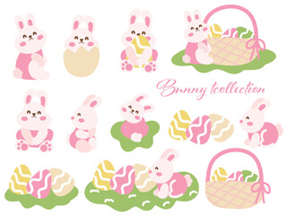 Cute Bunny Collection Illustration