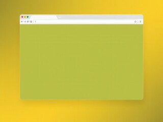 Minimalist Web Browser Interface on a Vibrant Yellow Background Featuring Smooth, Modern Design Elements for Creative Digital Projects