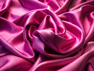 Obraz premium Luxurious Pink Silk Fabric Texture: Close-Up Macro Photography