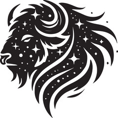 Bison head silhouette 