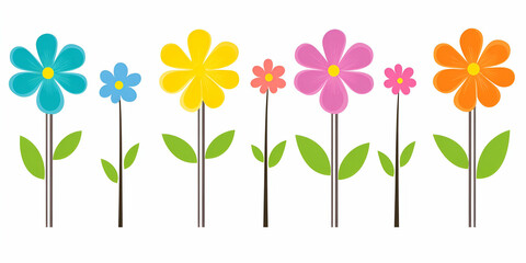 Colorful Flower Garden, Blooming Delightfully in Spring