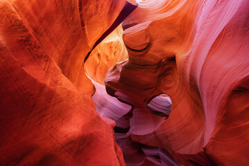 artistic antelope canyon near page in arizona usa - travel and art concept