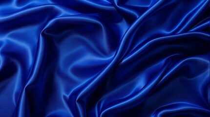 Obraz premium Luxurious Deep Blue Silk Fabric Texture Background for Premium Designs