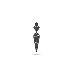 Simple Carrot icon with shadow