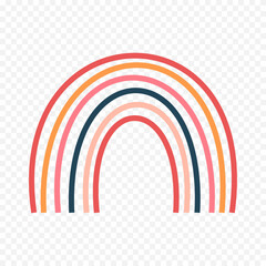 Fototapeta premium Hand drawn rainbow element. Boho rainbow hand drawn illustration