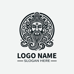 Fu Lu Shou Chinese Gods Logo Design, Chinese Mythology, Good Fortune, Prosperity, Longevity