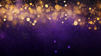 Obraz premium Golden and Purple Bokeh Background