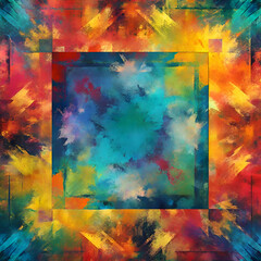 Abstract Art with Vivid Colors and Brushstrokes