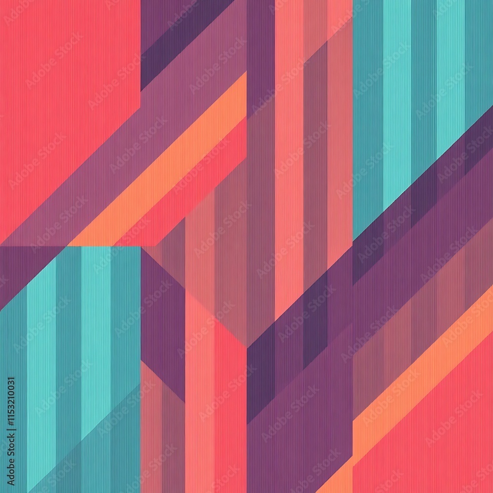 Poster abstract geometric pattern with vivid colors