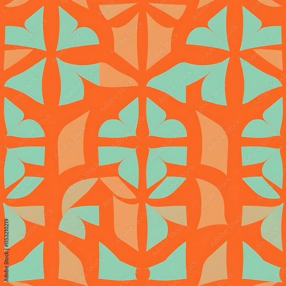 Poster geometric abstract seamless pattern: a captivating design featuring a seamless repeating pattern of 
