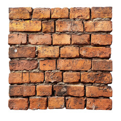 Fototapeta premium Rustic red brick wall with varied textures and shades creating a warm, vintage feel